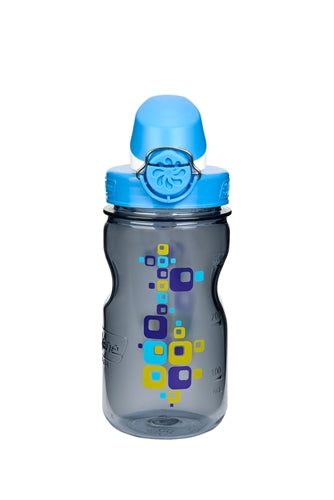 Nalgene-On the Fly Kids OTF BPA Free Water Bottle 350ml-Kids Water Bottle-Gray Bottle Square-Gearaholic.com.sg