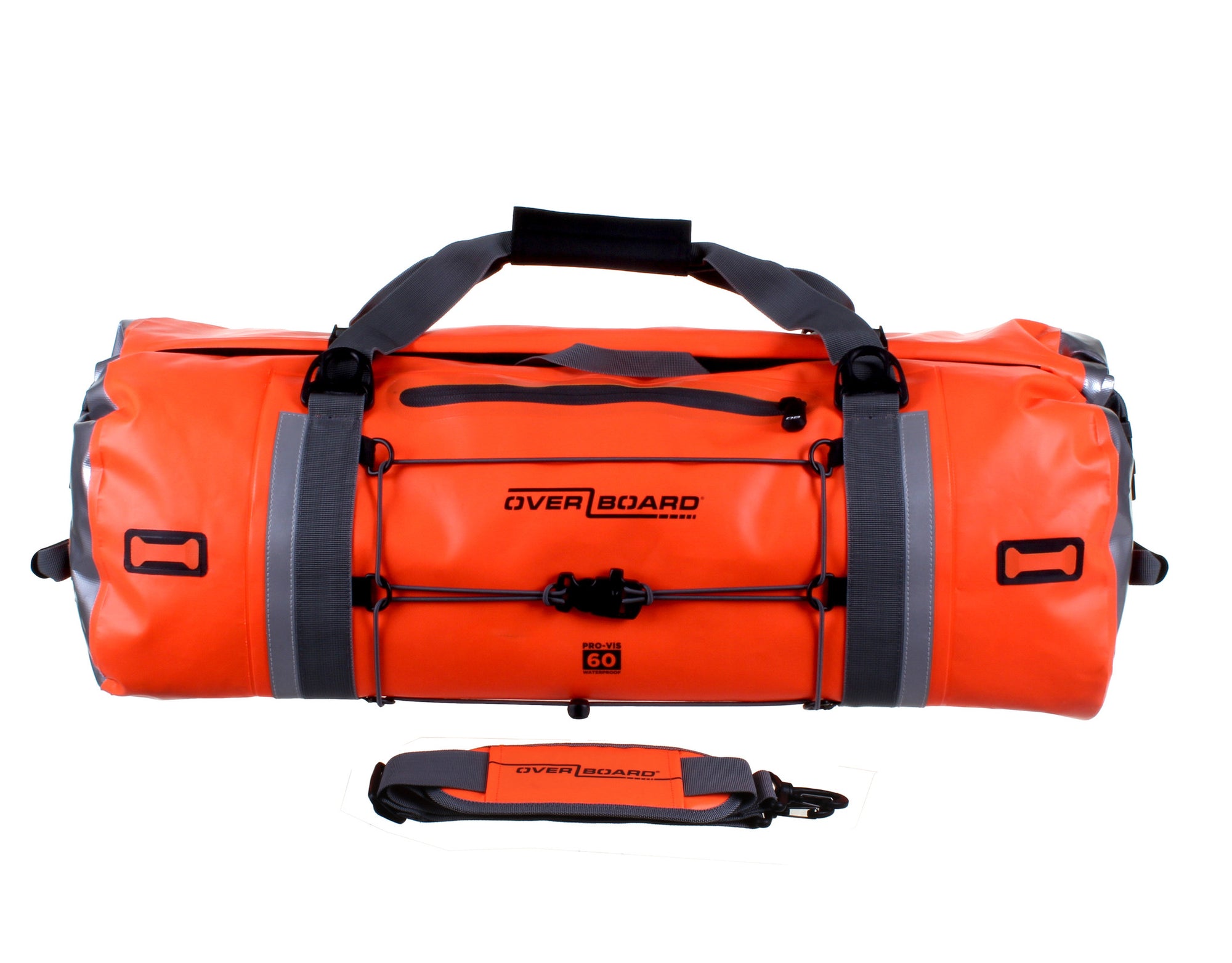OverBoard-Pro-Vis Waterproof Duffel Bag - 60 Litre-Waterproof Duffel-High-Vis Orange-Gearaholic.com.sg