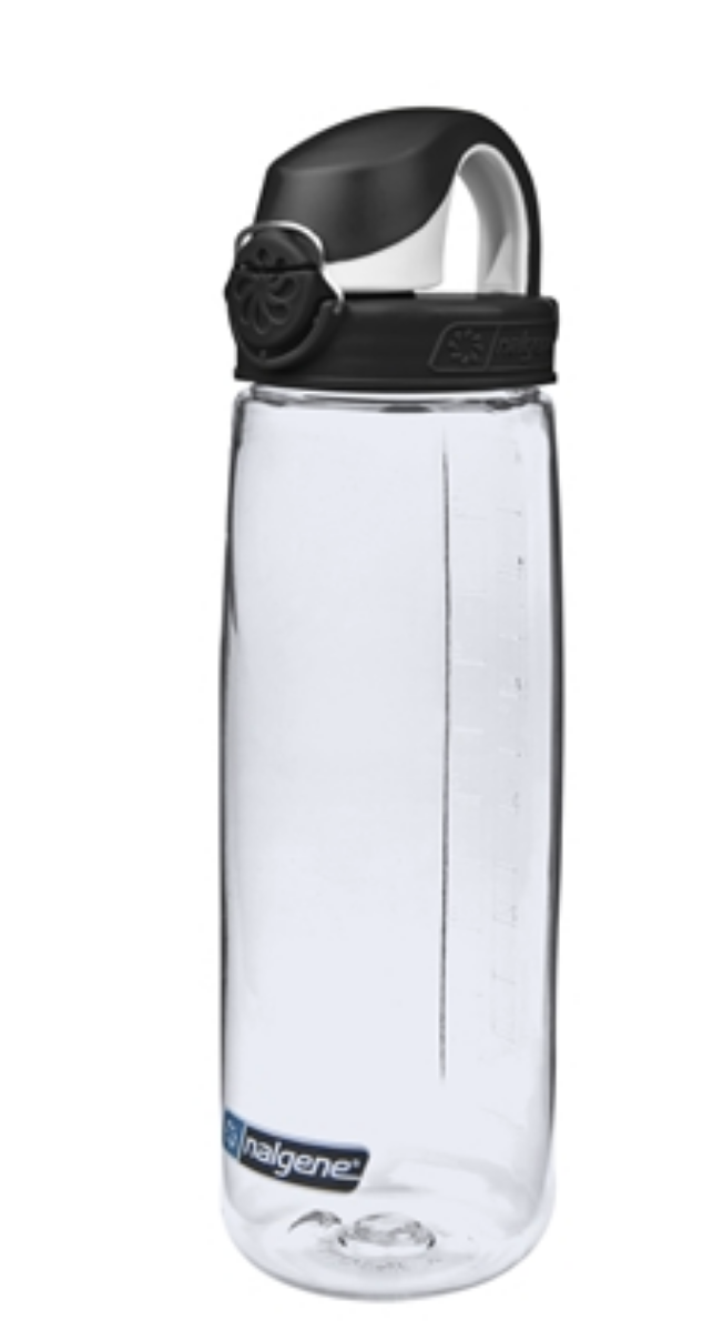 Nalgene-24Oz 709ml On The Fly (OTF) BPA-Free Sustain Water Bottle-Water Bottle-Clear with Black Cap (S)-Gearaholic.com.sg